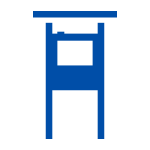 blue service station icon
